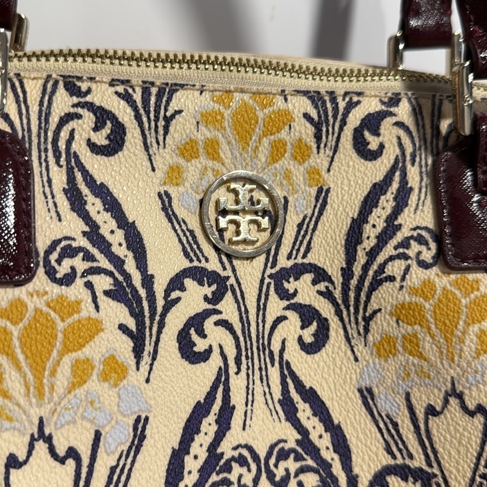 Tory Burch Bowling Bag Floral Contrast Print - Picture 6 of 15
